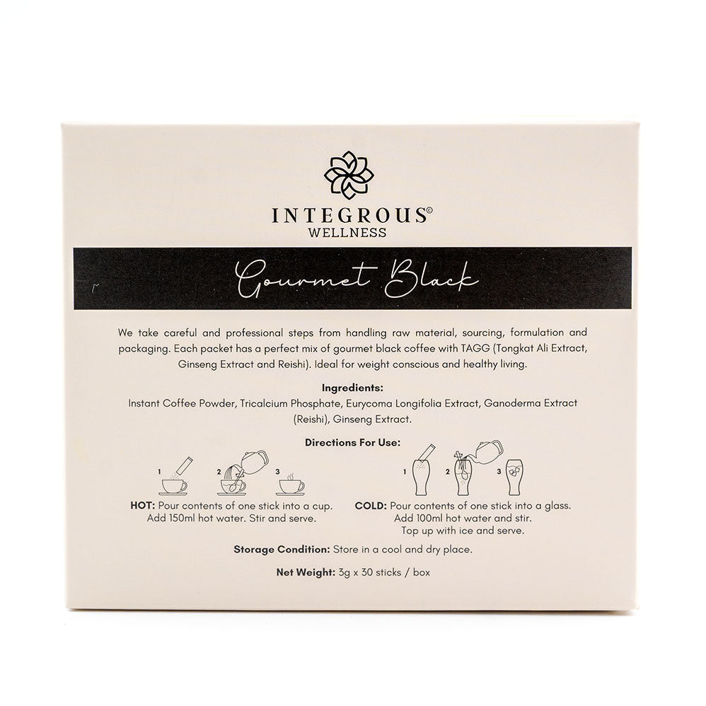 Reishi Mushroom Gourmet Black Coffee - 30 Individual Servings