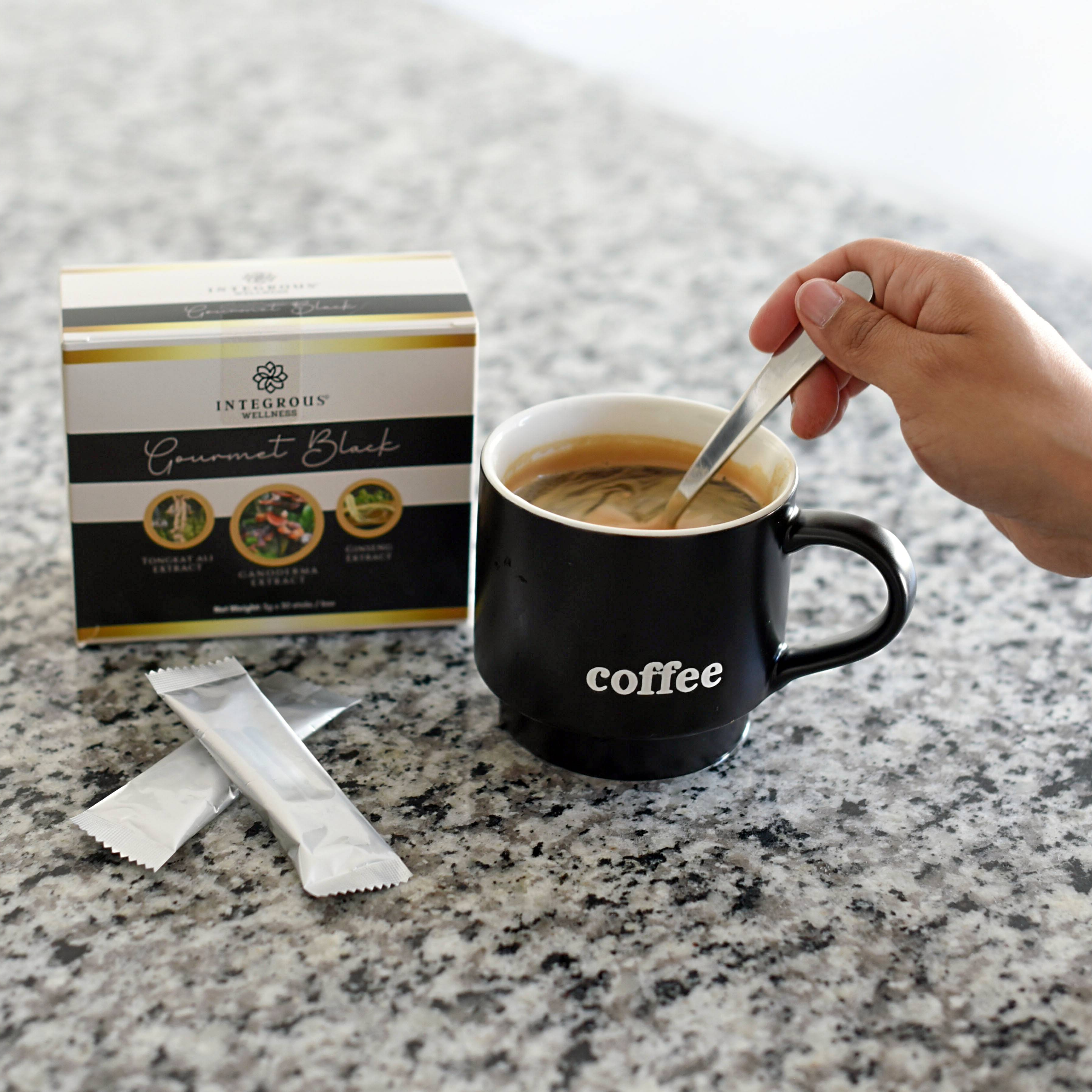 Reishi Mushroom Gourmet Black Coffee - 30 Individual Servings