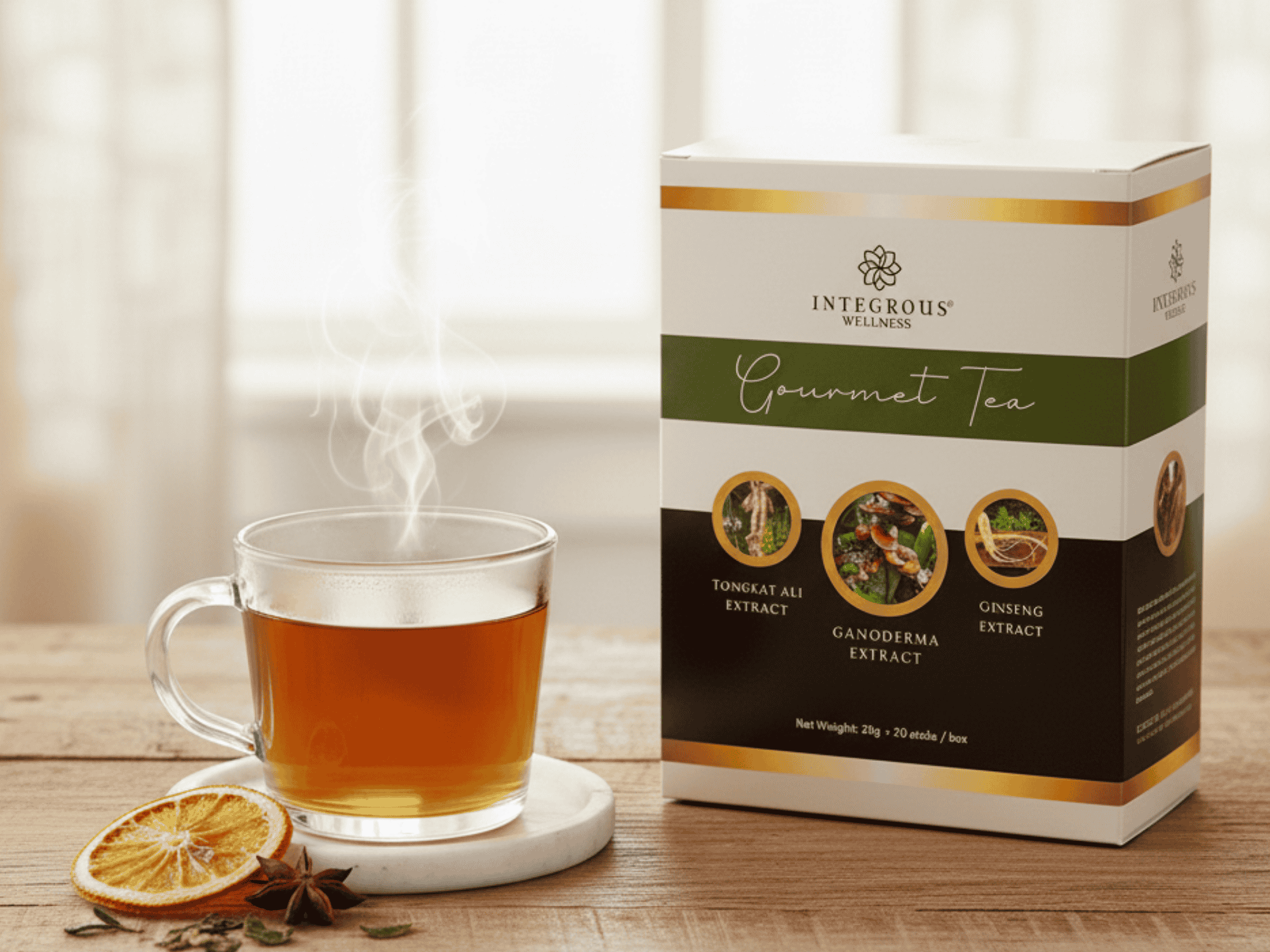 Reishi Mushroom Gourmet Tea - 20 Individual Servings